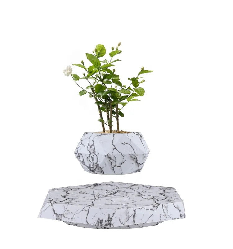 Floating 360° Marble Bonsai Flower Pot