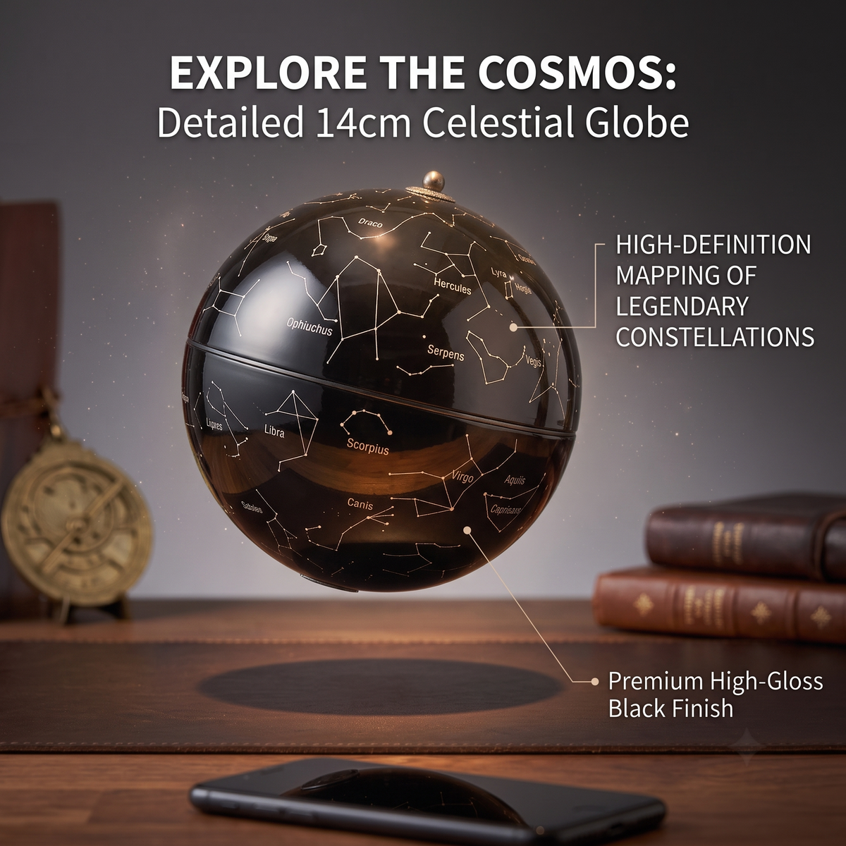 Floating 360° LED Galaxy Globe