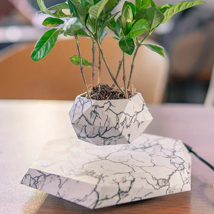 Floating 360° Marble Bonsai Flower Pot