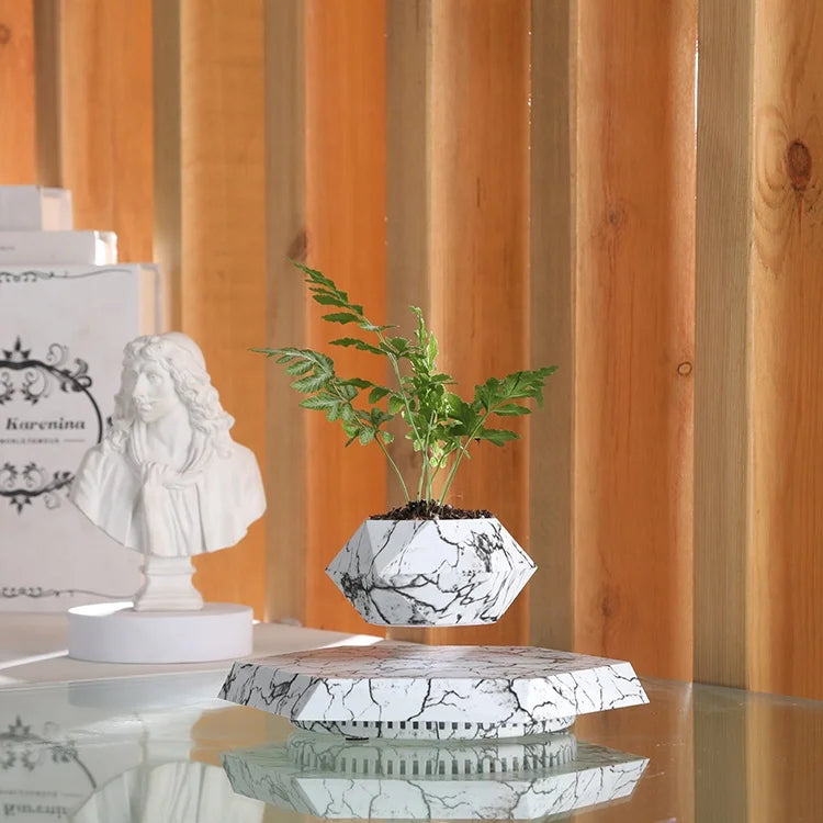 Floating 360° Marble Bonsai Flower Pot