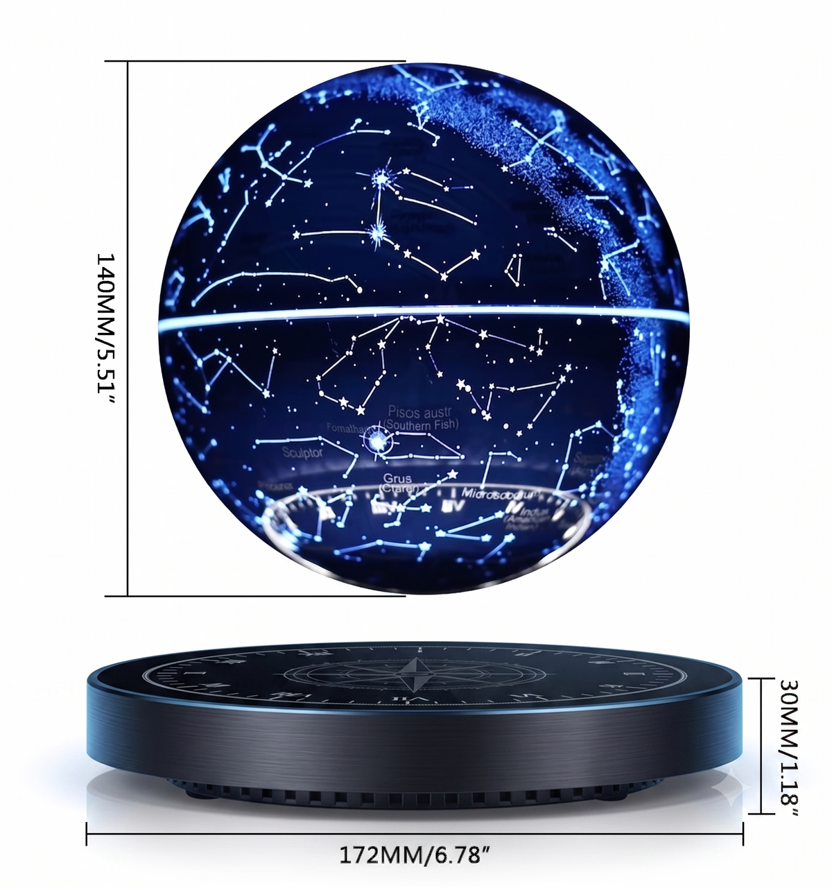 Floating 360° LED Galaxy Globe